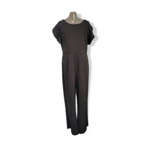 Calvin Klein Women's Black Short Sleeve Round Neck Back Zipper Jumper Size 14